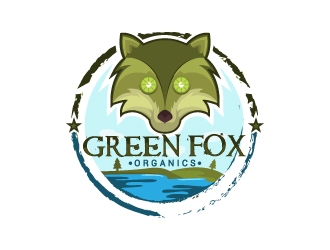 Green Fox Organics logo design by blink