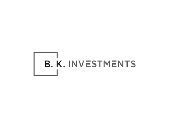 B. K. Investments logo design by alby