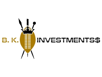 B. K. Investments logo design by uttam