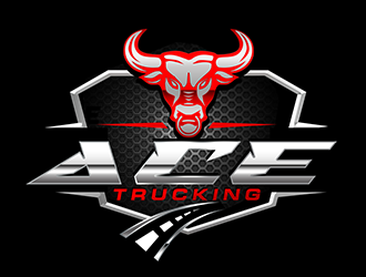 Ace Trucking logo design by 3Dlogos