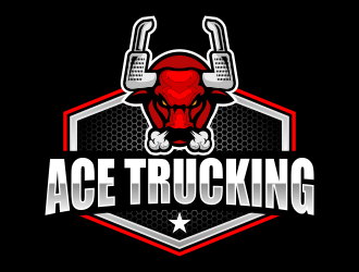 Ace Trucking logo design by jm77788