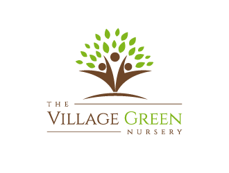 The Village Green Nursery  logo design by pencilhand