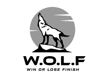 W.O.L.F. (Win or Lose Finish) logo design by Niqnish