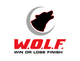 W.O.L.F. (Win or Lose Finish) logo design by bluespix