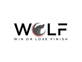 W.O.L.F. (Win or Lose Finish) logo design by evdesign