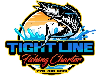 Tight Line Fishing Charter  logo design by dasigns