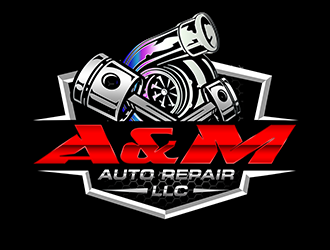 A&M Auto Repair LLC logo design by 3Dlogos