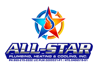 All-Star Plumbing, Heating & Cooling, Inc. logo design by 3Dlogos