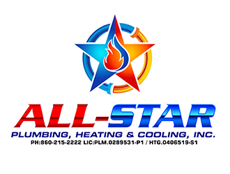 All-Star Plumbing, Heating & Cooling, Inc. logo design by 3Dlogos