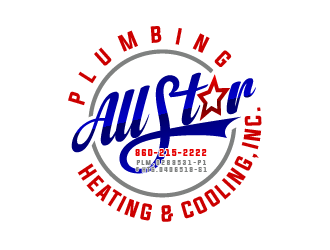 All-Star Plumbing, Heating & Cooling, Inc. logo design by SOLARFLARE