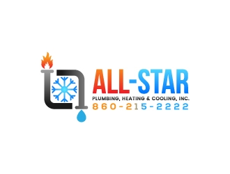 All-Star Plumbing, Heating & Cooling, Inc. logo design by adwebicon
