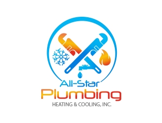 All-Star Plumbing, Heating & Cooling, Inc. logo design by sarfaraz