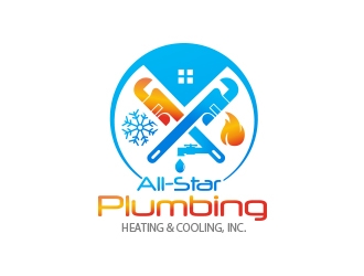 All-Star Plumbing, Heating & Cooling, Inc. logo design by sarfaraz