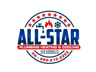All-Star Plumbing, Heating & Cooling, Inc. logo design by Foxcody