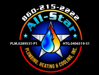 All-Star Plumbing, Heating & Cooling, Inc. logo design by uttam
