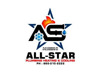 All-Star Plumbing, Heating & Cooling, Inc. logo design by Foxcody