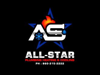All-Star Plumbing, Heating & Cooling, Inc. logo design by Foxcody