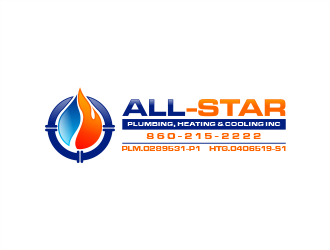 All-Star Plumbing, Heating & Cooling, Inc. logo design by evdesign