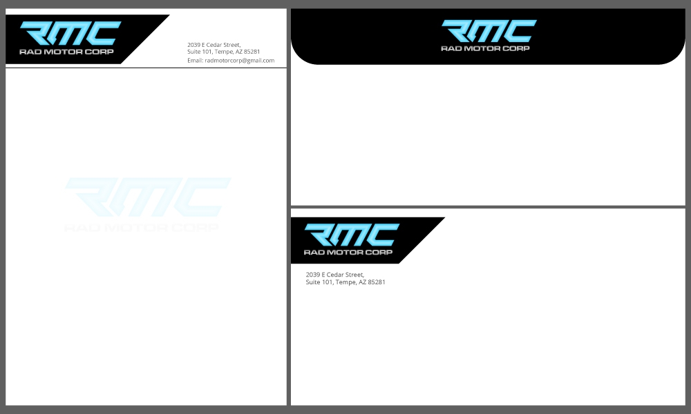 Rad Motor Corp; RMC logo design by Gelotine