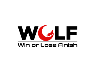 W.O.L.F. (Win or Lose Finish) logo design by fastsev