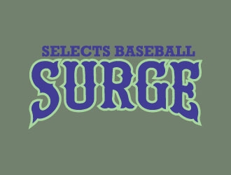 Surge Selects baseball  logo design by daywalker