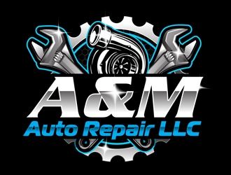 A&M Auto Repair LLC logo design by DreamLogoDesign
