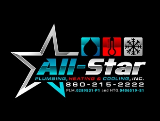 All-Star Plumbing, Heating & Cooling, Inc. logo design by DreamLogoDesign