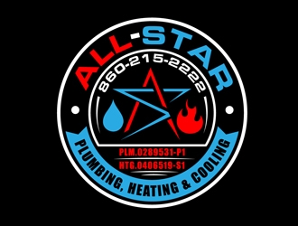 All-Star Plumbing, Heating & Cooling, Inc. logo design by DreamLogoDesign