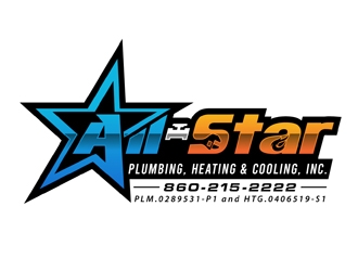 All-Star Plumbing, Heating & Cooling, Inc. logo design by DreamLogoDesign