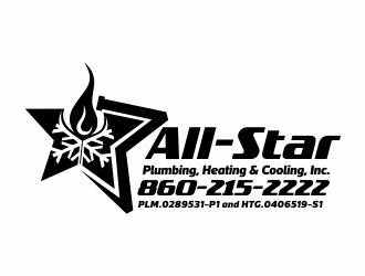All-Star Plumbing, Heating & Cooling, Inc. logo design by adwebicon