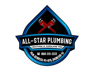 All-Star Plumbing, Heating & Cooling, Inc. logo design by Kruger