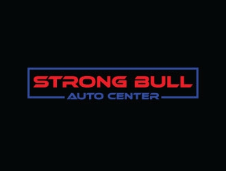 Strong Bull Auto Center logo design by aryamaity