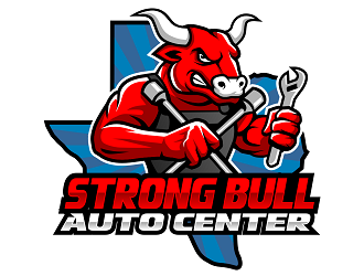 Strong Bull Auto Center logo design by haze