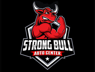 Strong Bull Auto Center logo design by Optimus
