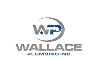 Wallace Plumbing Inc. logo design by Barkah