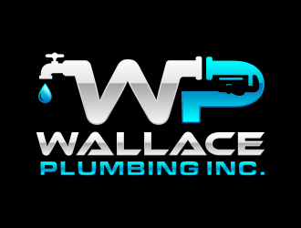 Wallace Plumbing Inc. logo design by hidro