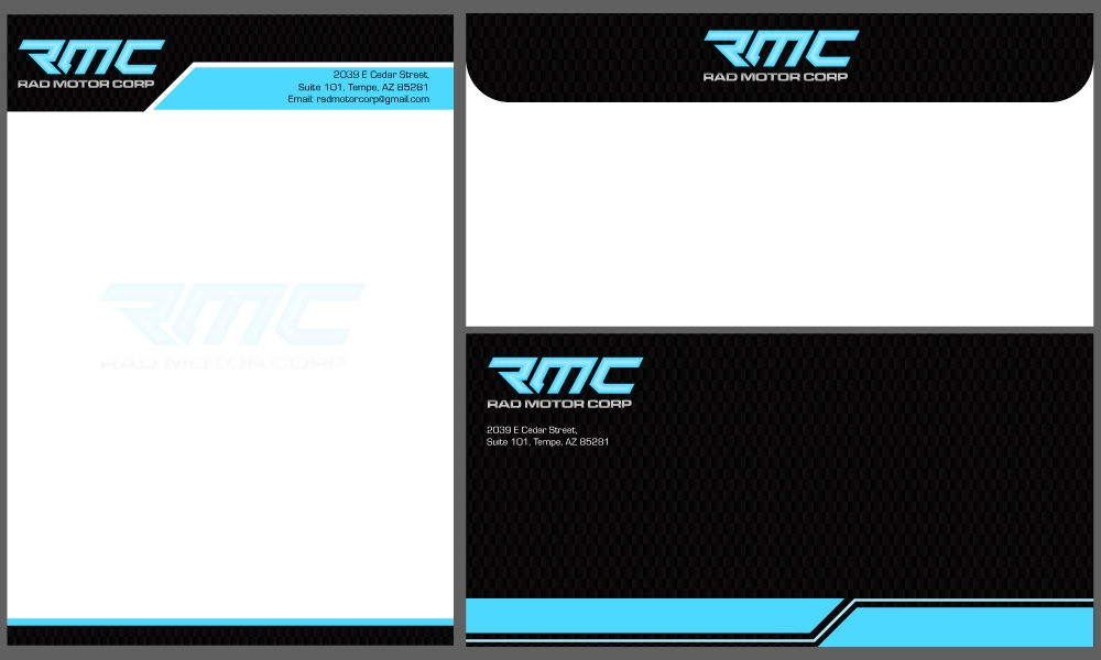 Rad Motor Corp; RMC logo design by Gelotine