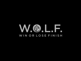 W.O.L.F. (Win or Lose Finish) logo design by christabel
