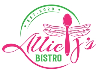 Allie Js Bistro logo design by DreamLogoDesign