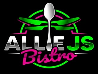 Allie Js Bistro logo design by DreamLogoDesign