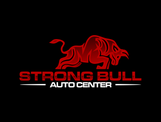 Strong Bull Auto Center logo design by oke2angconcept