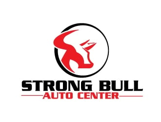 Strong Bull Auto Center logo design by AamirKhan