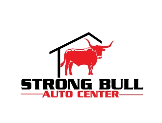 Strong Bull Auto Center logo design by AamirKhan