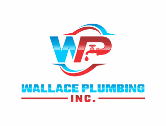 Wallace Plumbing Inc. logo design by up2date