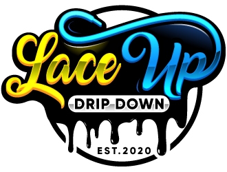 Lace Up Drip Down logo design by dasigns