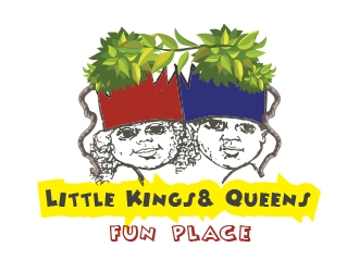 Little Kings  & Queens Fun Place logo design by heba