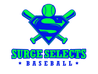 Surge Selects baseball  logo design by BeDesign