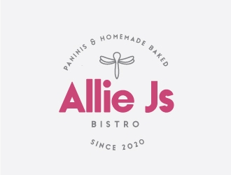 Allie Js Bistro logo design by emberdezign
