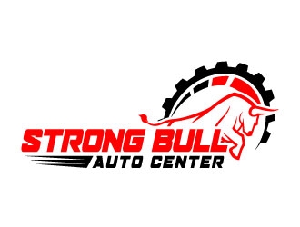 Strong Bull Auto Center logo design by daywalker