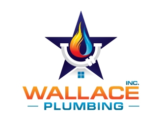 Wallace Plumbing Inc. logo design by sanu